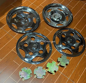 Tutup Pelek Baja Tahan Karat HY-17-021 Cocok untuk Penutup Hub Roda Minibus Toyota Coaster 17.5 'Penutup Roda